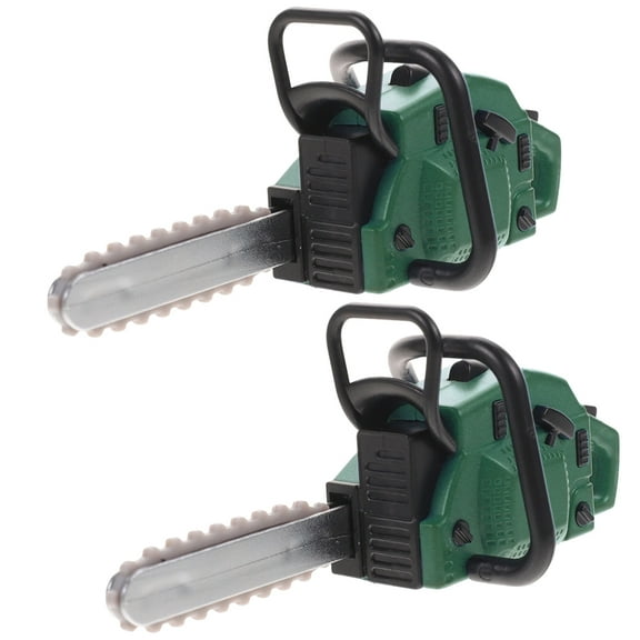 2 Pcs Toys Mini Chainsaw Miniature House Accessories Ornament