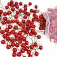 thumbnail image 2 of 100 Pcs Artificial Holly Berries for Wreath Decor Fake Red Berry Branches for Christmas Tree Home Holiday Decoration Wedding Garland DIY Crafts Decor (8mm), 2 of 3
