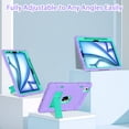 thumbnail image 4 of BMOUO Case for iPad Air 11-inch M4 (2026) / M3 (2025) / M2 (2024), iPad Air 5th (2022) / 4th Generation (2020) 10.9 Inch, Shockproof Protective Cover Case with Built-in Stand / Pencil Holder, Purple, 4 of 7