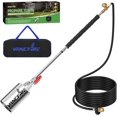 thumbnail image 5 of Propane Torch Weed Burner Kit with Storage Bag, Heavy Duty High Output Blow Torch Flamethrower with Self Igniter & 10FT Hose for Weeding, Roofing, Ice Melting, Road Marking,Charcoal (34"), 5 of 7
