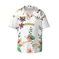 thumbnail image 3 of Goofa Pretty Floral With Leaves Printed Men's Casual Short-sleeved Shirt,Lightweight Breathable Button-down,Summer Casual men's top,Versatile Fashion shirt-XX-Large, 3 of 7
