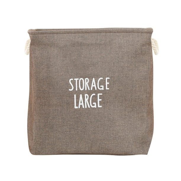 Cesta de almacenamiento de yute plegable con asas Organizador de juguetes para el hogar Papelera de lavandería para ropa sucia Inevent HA2416-03B