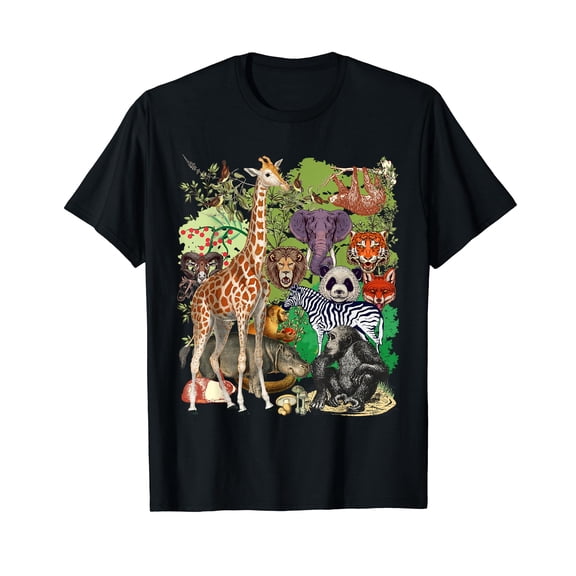 Jungle Animal Wildlife Safari Zoo Theme Forest Wild Animals T-Shirt