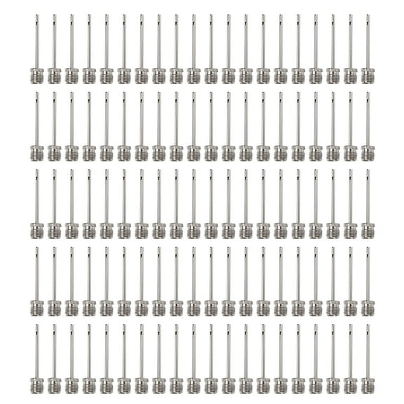 100 PCS Stainless Steel Pump Needle, Ball Pump Inflation Needles For Soccer Rugby Football Volleyball Ball,Inflatable Air Pump Needle