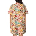 thumbnail image 6 of Sigee Colorful Chicken for Sleepwear Casual Pjs with Pockets Women's Pajamas Sets Shorts 2 Piece Short Sleeve Lounge Sets Large, 6 of 9