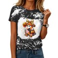 thumbnail image 6 of Akiihool Womens Fall Clothes Ghost Halloween T-Shirt for Women Cute Ghost Cat Graphic Tee Spooky Season Shirt Vintage Short Sleeve Casual Fall Tops (Black,XXL), 6 of 6
