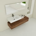 thumbnail image 3 of FFZ 60 inch Wall-Mounted Bathroom Vanity Resin Sink Soft Close Drawer Float Mounting, 3 of 12