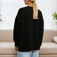 thumbnail image 4 of Sweaters for women Women's Knit Cardigan Sweater Coat Long Sleeve Button Front Casual Loose Fit Open Front Outerwear Soft Comfortable Elegant Stylish Versatile christmas sweater women, 4 of 5