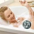 thumbnail image 4 of Rose Design Bath Sponge - Decorative Mesh Shower Pouf with Hanging Rope, 4 of 8