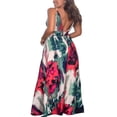 thumbnail image 3 of Summer Women Boho Floral Long Dress Evening Party Beach Sundress, 3 of 6