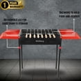 thumbnail image 3 of Wellberg Flip Charcoal Barbeque Grill (Red) | Portable Outdoor BBQ, Durable Iron Body, Compact & Stylish Design, 3 of 6