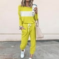 thumbnail image 2 of YUGYXL Sweatsuits Women 2 Piece Outfit Lounge Travel Outfits Casual Jogger Sets Plus Size Sweat Suits Comfy Fall Sets Yellow S, 2 of 5