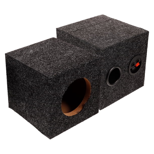 Caja de subwoofer de 1 par, caja de altavoz individual para automóvil, caja de subwoofer cuadrada, suministro de reposición