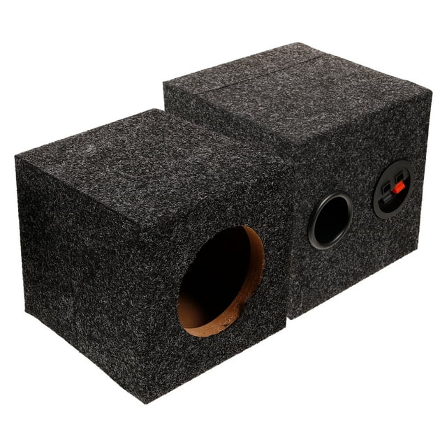 Caja de subwoofer de 1 par, caja de altavoz individual para automóvil, caja de subwoofer cuadrada, suministro de reposición