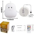 thumbnail image 4 of Penguin Lamp Night Light for Kids Baby Night Light with Color Changing & Dimmable Portable Small Rechargeable Night Light with Timer & Touch Control -, 4 of 4