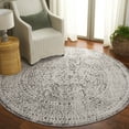 thumbnail image 2 of SAFAVIEH Orchard Martin Oriental Polyester Area Rug, Gray/Silver, 6'7" x 6'7" Round, 2 of 10