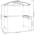 thumbnail image 2 of vidaXL BBQ Gazebo Anthracite Steel Large Seats Many BBQ Gazebo 82.7"x44.9"x90.6", 2 of 7