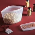 thumbnail image 5 of Silicone Reusable Storage Bag, 8-Cup Bowl, Reusable Freezer Bags, Microwave, Dishwasher, Oven Safe, Sous Vide, Lunch Container, Eco Friendly, Food-safe Silicone Snack Bag, 1893 ml, Clear, 5 of 5