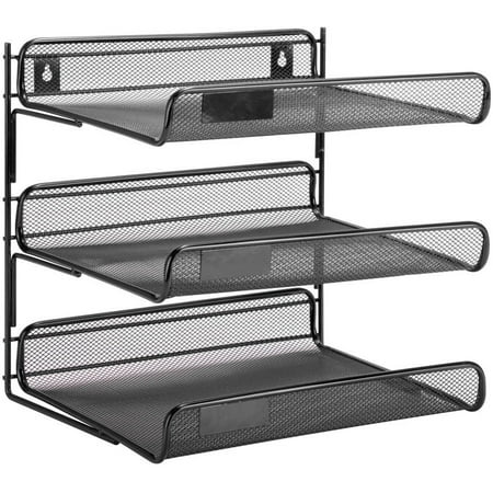 Honey Can Do 3 Tier Steel Mesh Desk Organizer Black Honey Can Do 3 Tier Steel Mesh Desk