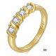 thumbnail image 3 of Alianzas de boda de 3 mm para mujer Anillo de eternidad Chapado en oro de 18 quilates Anillos de compromiso de circonita cúbica Apilable Aniversario Promesa Declaración Anillo Regalo para ella, S Feliz Sencillez, 3 of 4