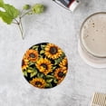 thumbnail image 4 of BaHomeck Drink Coasters Set of 4 with Holder sunflowers with yellow petals and green leaves Water Absorbent Ceramic Coasters Tabletop Protection,Suitable for Various Cup ,Home Decor, 4 of 4