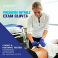 thumbnail image 3 of Guantes de examen de nitrilo London Labs 5 mil azul cobalto 1000 unidades, 3 of 7