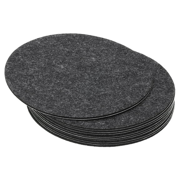 Uxcell 6 Inch Diameter Lamp Base Felt, 10Pack 2mm Thickness Adhesive Non-slip Anti-scratch Backed Felt, Dark Grey