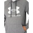 thumbnail image 4 of Under Armour Men's Rival Fleece Logo Hoodie, (025) Castlerock Light Heather / / White, X-Large, 4 of 5