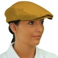 thumbnail image 3 of Flat Newsboy Traditional Golf Cap: 'Par 3' - Womens - Solid - Gold - Microfiber, 3 of 4