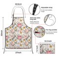 thumbnail image 3 of Pioneer Flower Floral Print Pattern Apron-Garden Aprons for Women with Pockets-Cotton Linen Waterproof Kitchen Cooking Gardening Aprons Adjustable for Kitchen,Cooking,BBQ and Salon 33x27 Inch, 3 of 7