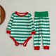 thumbnail image 1 of Conjuntos de Pijamas de Navidad para niños, ropa de dormir para bebés, niños y niñas, Pijamas de Navidad a rayas para niños pequeños, ropa de dormir de 0 a 6 años, nuevo, Otoño e Invierno, 1 of 4