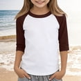 thumbnail image 4 of Coerni Toddler Kids Baseball Raglan T-Shirt 3/4 Sleeve Crewneck Tees Baby Boys Girls Jersey Sweatshirt Summer Athletic Casual, 4 of 7