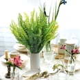 thumbnail image 5 of 3 Pack Simulated Grass Faux Shrubs Vines Planters Fake Flowers Green, 5 of 8