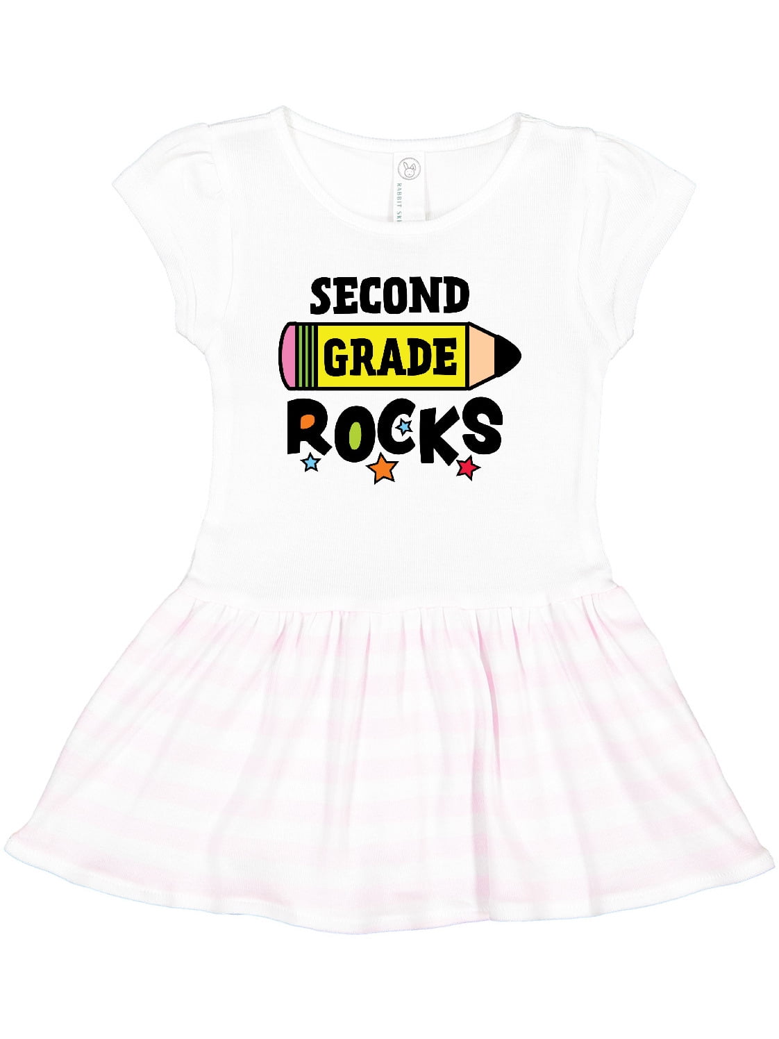 Raffinere fuzzy fiber Inktastic 2nd Grade Rocks with Pencil and Stars Gift Toddler Girl Dress -  Walmart.com