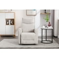 thumbnail image 4 of Bestier Power Rocker Recliner Chair with High Backrest and USB Port, Electric Swivel Nursery Glider Rocking Chair for Living Room, Bedroom, Off-white, 4 of 6