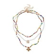 thumbnail image 3 of 3 piezas de collares con cuentas de semillas pequeñas, joyería de cadena de collar de playa, collar bohemio de mujer ajustable de moda, joyería, 3 of 8
