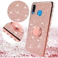 thumbnail image 3 of Compatible for Samsung Galaxy A20S Case, SOGA Glitter Diamond Rhinestone TPU Phone Cover with Ring Stand and Lanyard Girls Women Cover (Rose Gold), 3 of 5