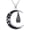 Bat, variant on JKR Gothic Necklace Bat/Cat/Owl/Fox/Sun Black Onyx Pendant Sterling Silver Crescent Moon Necklaces for Women Black Jewelry Gifts