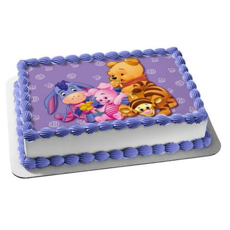 Winnie The Pooh Piglet Eeyore Tigger Edible Cake Topper Image