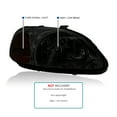 thumbnail image 3 of Spec-D Tuning Smoke Lens Headlights Jdm Compatible with 1996-1998 Honda Civic Ex Lx Si L+R Pair Head Light Lamp Assembly, 3 of 6