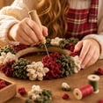 thumbnail image 5 of Christmas Wreath 3D Fabric Poke Art Kits for Adults, Pre-Punched Crafts for Holiday Door Decor, No-Sew DIY Making Set (Highland Cow), 5 of 5