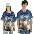 thumbnail image 4 of Hello Winter Siamese Welcome Snowy Night Watercolor Vintage All Over Print 3D Baseball Shirt Cat Lover Kitten Owner Gifts Softball Sport - 01011, 4 of 6