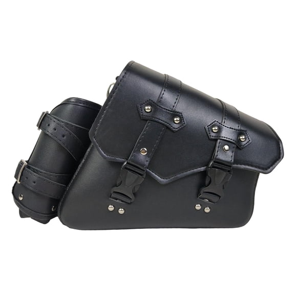 Alforja para motocicleta, elegante y resistente a arañazos, con bolsa para vaso de agua desmontable. Bien