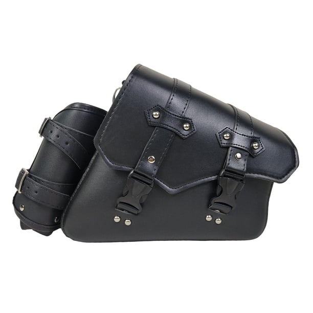Alforja para motocicleta, elegante y resistente a arañazos, con bolsa para vaso de agua desmontable. Bien