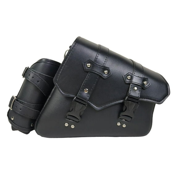 TTETTZ Motorcycle Saddlebag Sleek Scratch Resistant with Detachable Water Cup Pouch Right