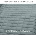 thumbnail image 2 of Elegant Comfort Quilted Furniture Protectors Solid and Printed Design Reversible Slipcovers Featuring Elastic Straps and Smart Pockets Great for Pets, Kids and More, Bloomingdale Sofa, Gray/Black, 2 of 4