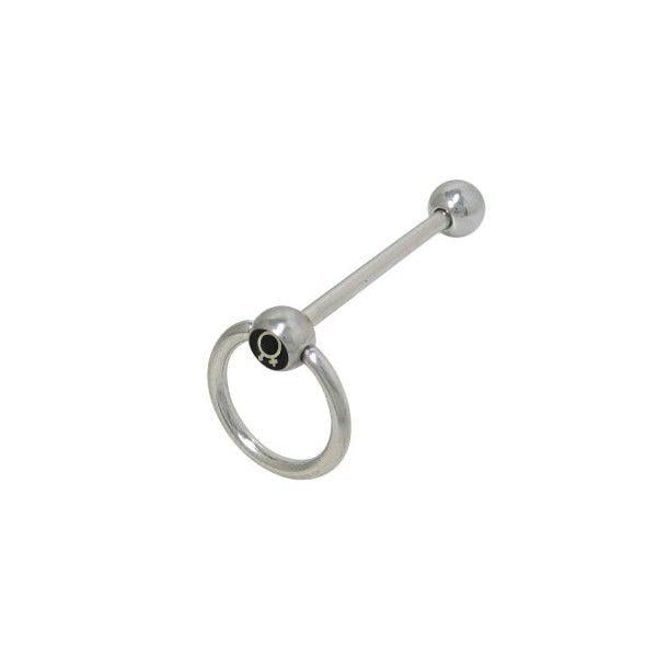 Ladies Men Surgical Steel T Ball Spinner Slave 14G Tongue Bar Bars Barbell 