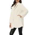 thumbnail image 4 of INSPIRE CHIC Women's Faux Fur Coat Lapel Warm Overcoat Winter Open Front Casual Long Fluffy Jackets S Beige, 4 of 6