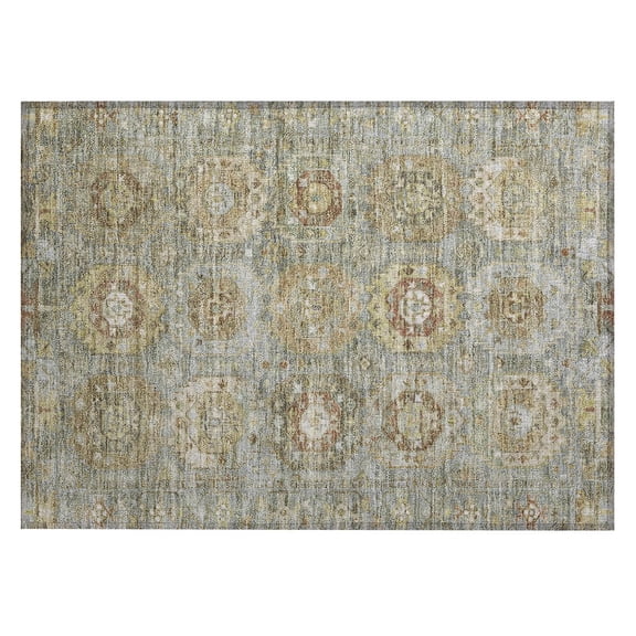 Dalyn Rugs Machine Washable Indoor/Outdoor Chantille ACN2024 Sage 1'8" x 2'6" Rug