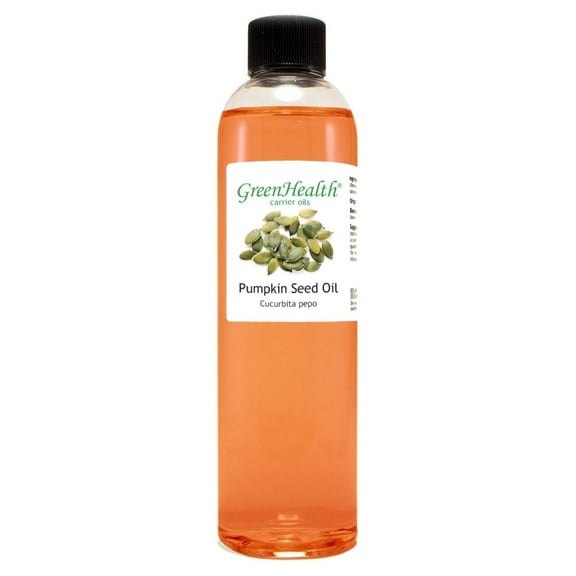 GreenHealth Pumpkin Seed Carrier Oil 8 fl oz Clear Plastic Bottle with Cap GreenHealth